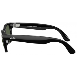 Умные очки Ray-Ban Meta* Wayfarer Gen 2 Shiny Black, Солнцезащитные линзы G-15 Green (RW4012), размер L